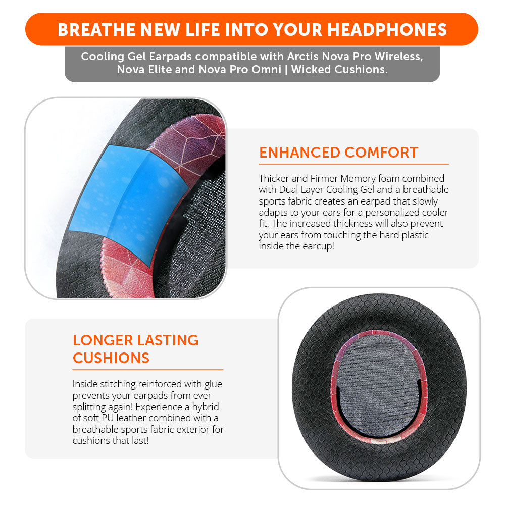 Arctis Nova Pro Wireless, Nova Elite & Nova Pro Omni Earpads - WC FreeZe Cooling Gel