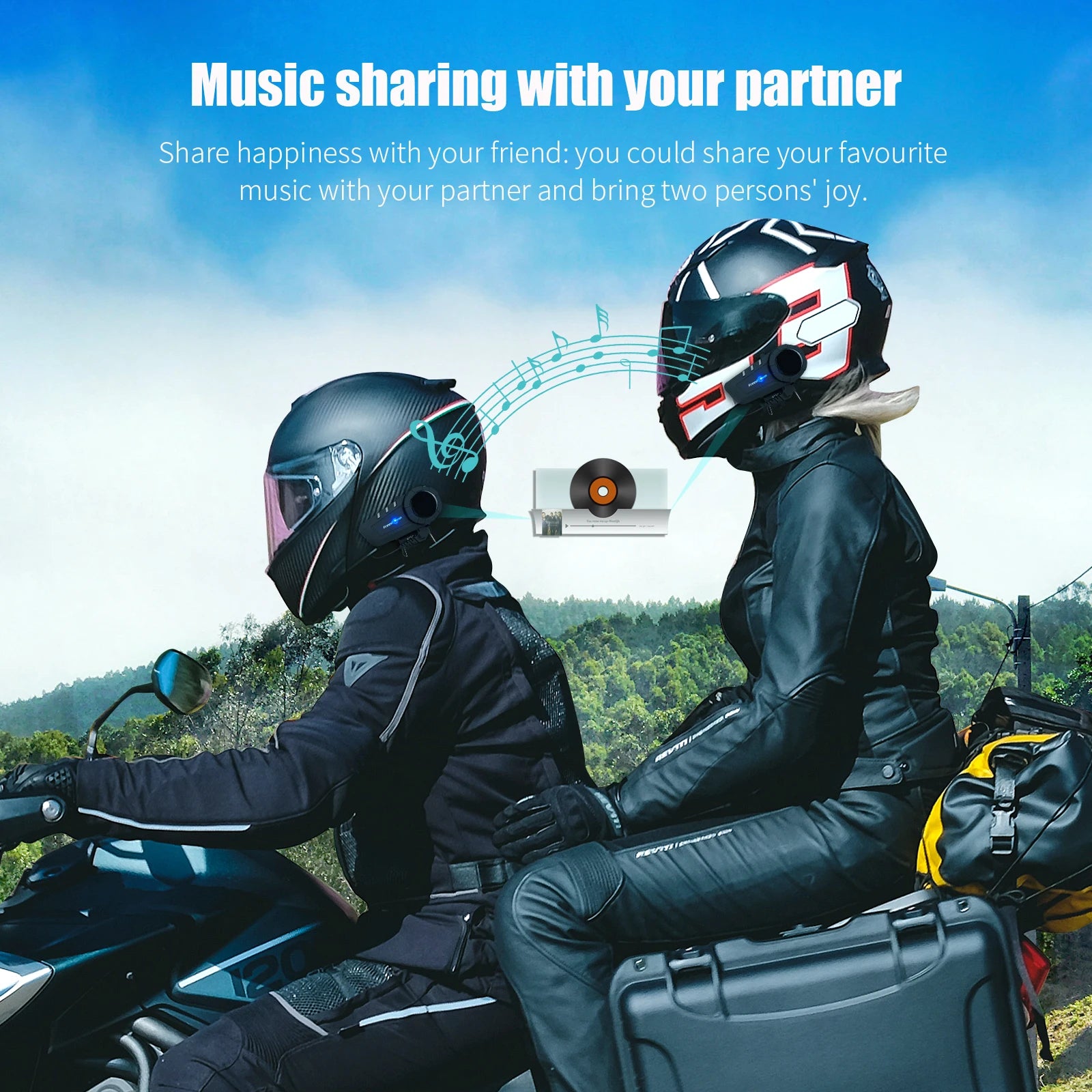 Freedconn KY Pro Motorcycle Intercom Bluetooth Helmet Headset Motorbike 6 Riders 1000M Moto Group Waterproof Interphone