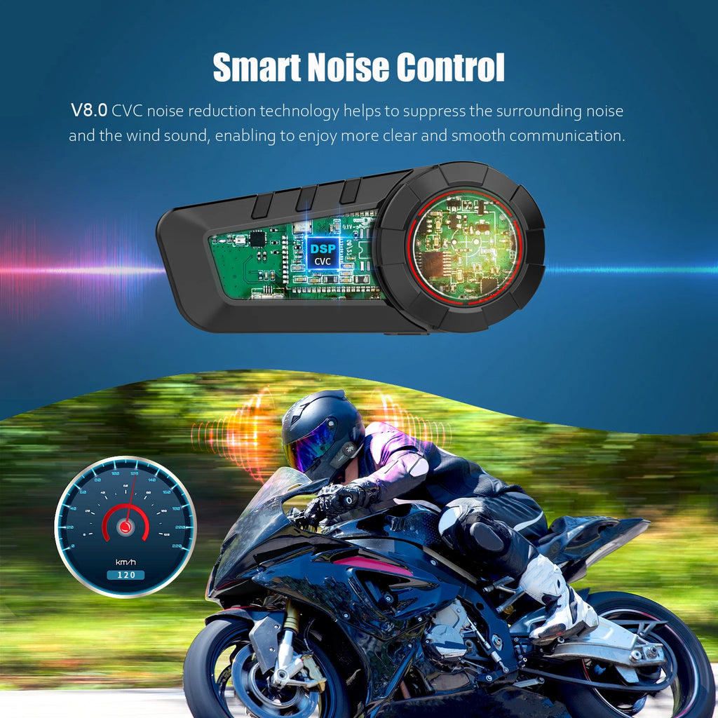 Freedconn KY Pro Motorcycle Intercom Bluetooth Helmet Headset Motorbike 6 Riders 1000M Moto Group Waterproof Interphone