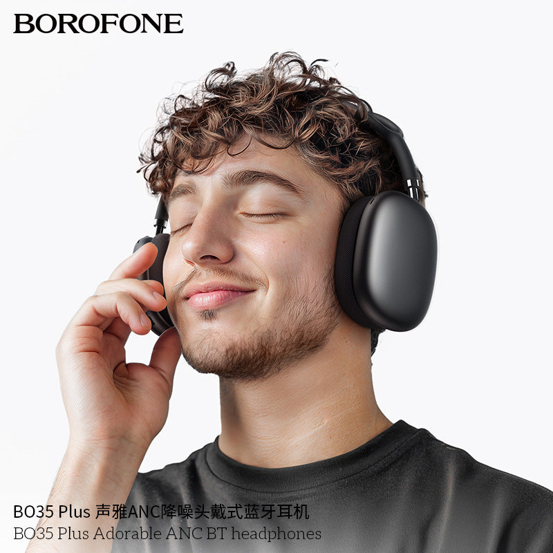 Borofone Bo35 Plus Head-Mounted Anc Noise-Cancelling Wireless Bluetooth Headphones Air Pods Over-Ear Max