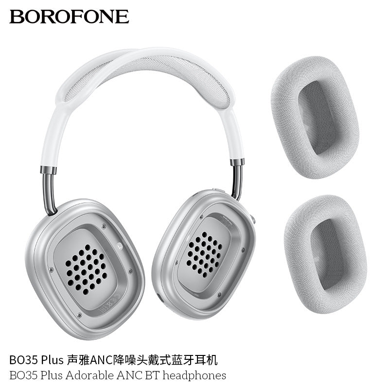 Borofone Bo35 Plus Head-Mounted Anc Noise-Cancelling Wireless Bluetooth Headphones Air Pods Over-Ear Max