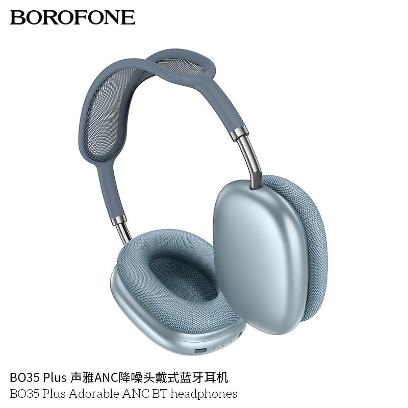Borofone Bo35 Plus Head-Mounted Anc Noise-Cancelling Wireless Bluetooth Headphones Air Pods Over-Ear Max