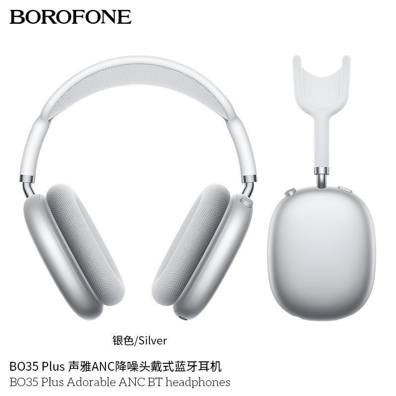 Borofone Bo35 Plus Head-Mounted Anc Noise-Cancelling Wireless Bluetooth Headphones Air Pods Over-Ear Max