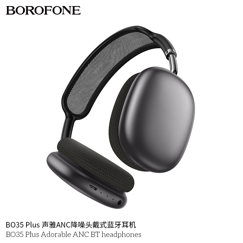 Borofone Bo35 Plus Head-Mounted Anc Noise-Cancelling Wireless Bluetooth Headphones Air Pods Over-Ear Max