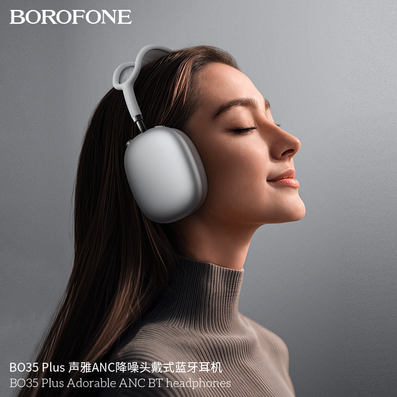 Borofone Bo35 Plus Head-Mounted Anc Noise-Cancelling Wireless Bluetooth Headphones Air Pods Over-Ear Max